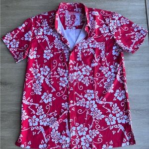 Red Floral Men's Shirt